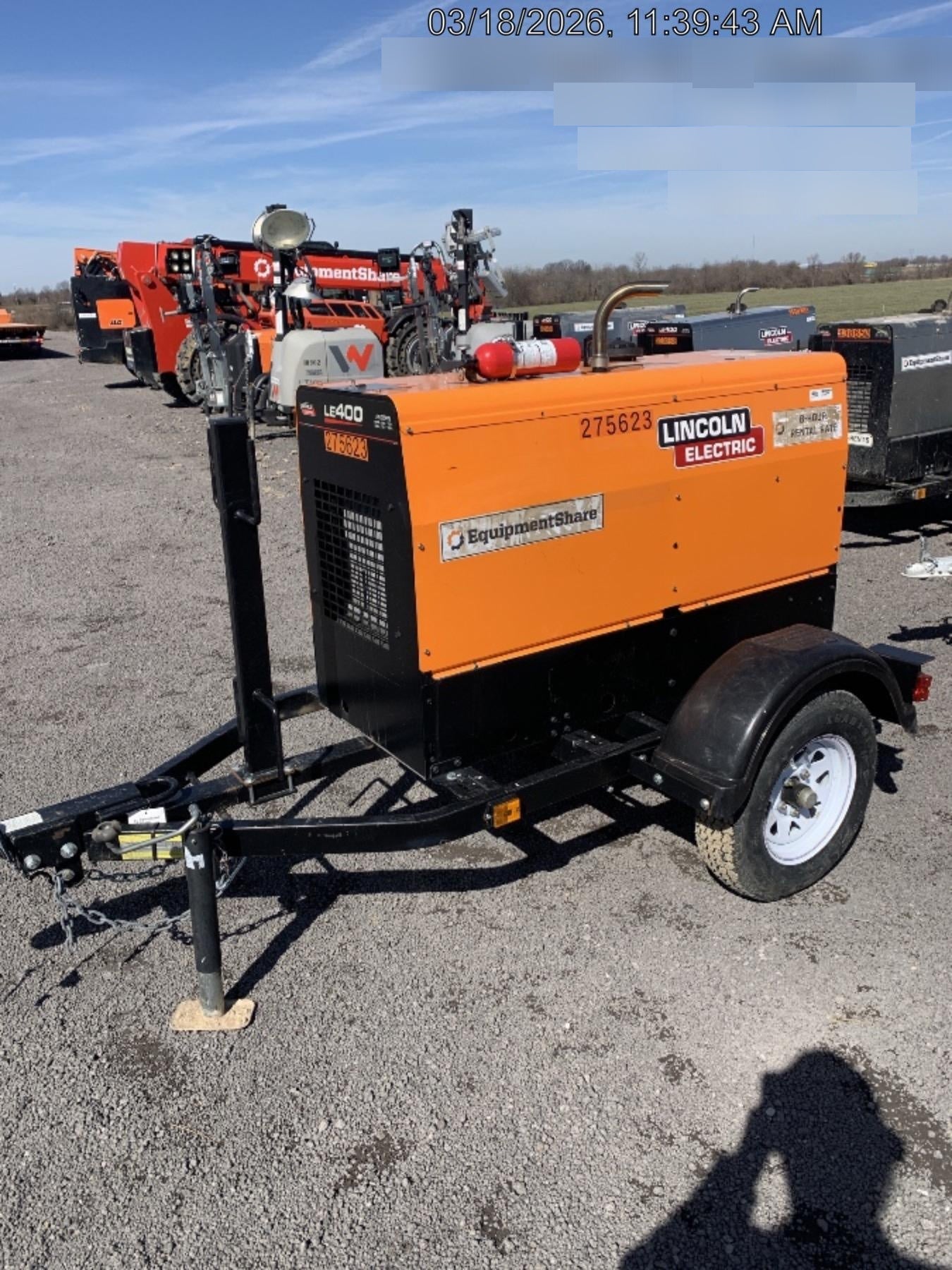 2022 Lincoln Electric LE400 Kubota V1505, Trlr, Cable Rack, Light Kit, ES Decals, T3