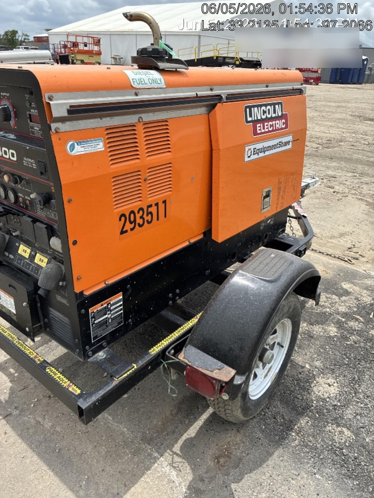 2022 Lincoln Electric LE400 Kubota V1505, Trlr, Cable Rack, Light Kit, ES Decals, T3