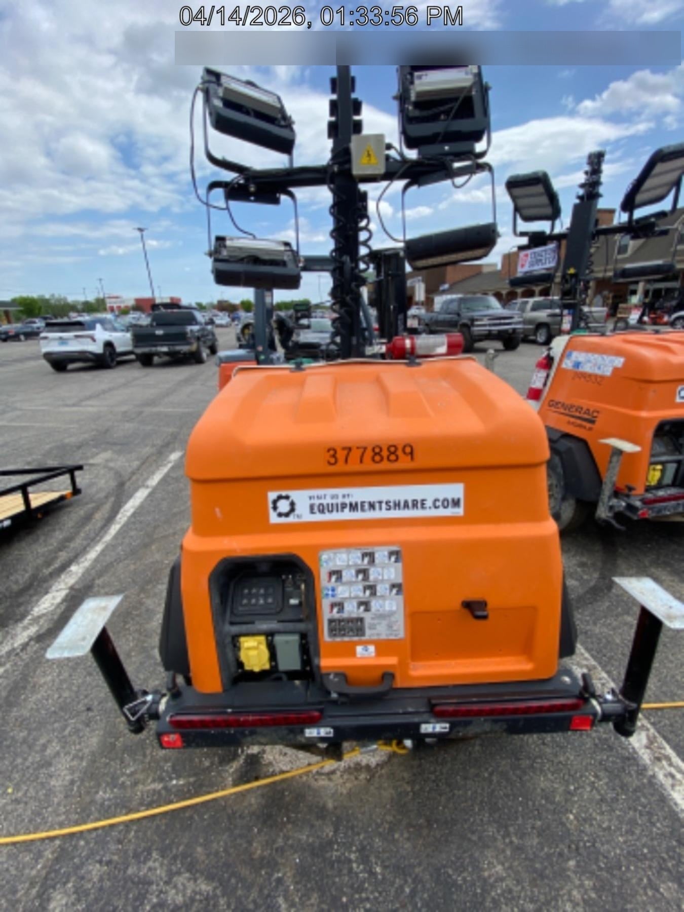 2023 Generac MLT2 Diesel, Flex Switch 120V Input, Powerzone Controller, 
(4) 320W LED Lights, 4kW Generator, 39.9 Gal Fuel Tank, 2" Ball, T3