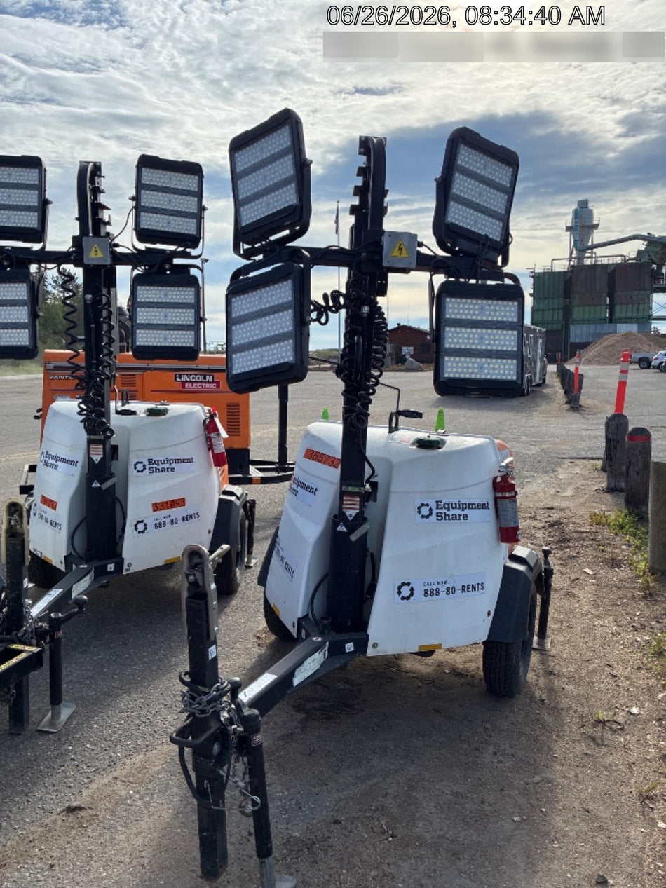 2023 Generac MLT2 Diesel, Flex Switch 120V Input, Powerzone Controller, 
(4) 320W LED Lights, 4kW Generator, 39.9 Gal Fuel Tank, 2" Ball, T3
