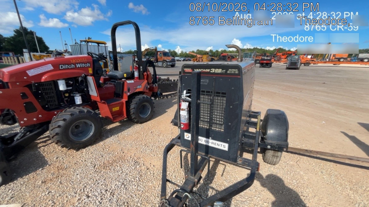 2019 Lincoln Electric Vantage 322 Ready-Pak 3, Two Wheel Trailer, Fender and Light Kit, Cable Rack