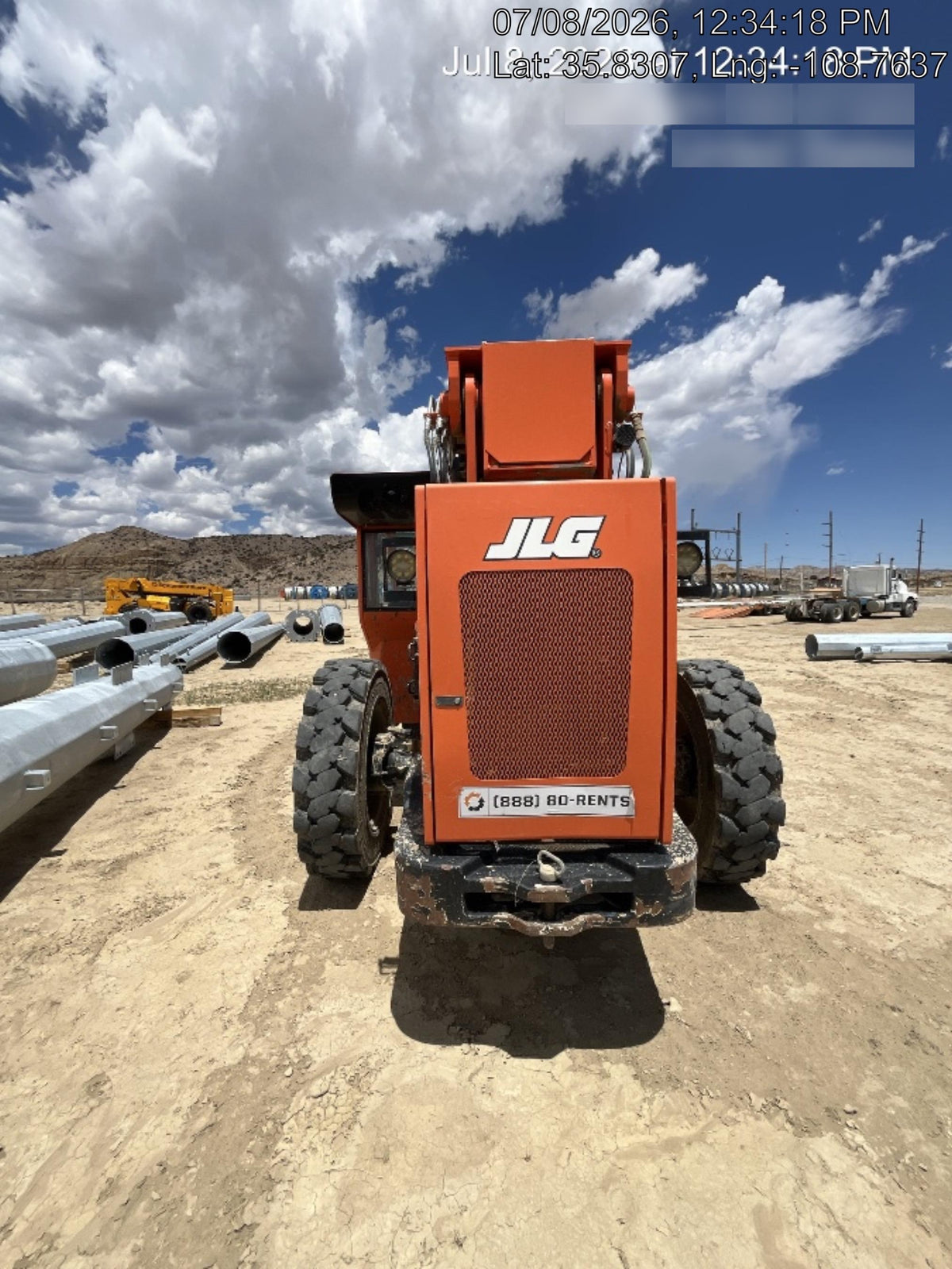 2020 Skytrak 10054 Cab/Heat/Air, Solid Tires, Work Lights, Beacon, Aux Hydraulics, Back up Alarm, Lifting Eye, ES Decals