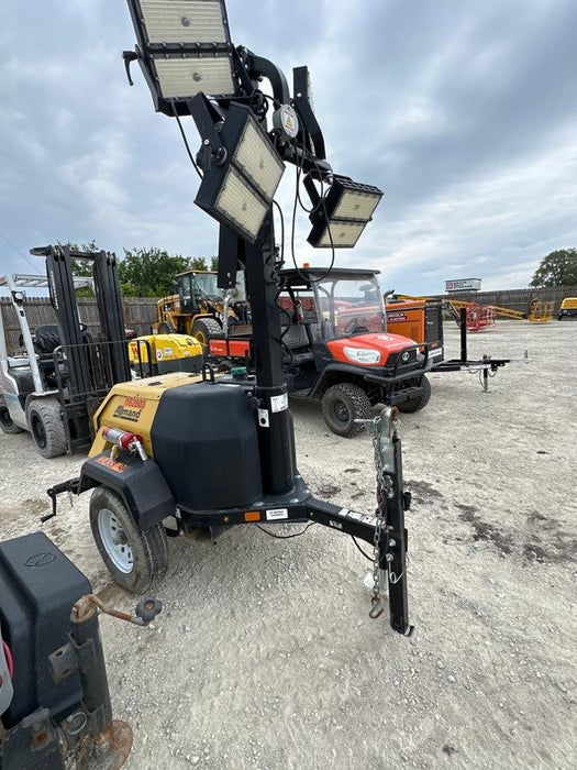 2021 Allmand NLV3GR (4) LED Light Fixture 350W, 23' Vertical Mast, 3kW Prime, Towable, Deep Sea L401, Leveling Jacks, Yanmar T4F 5.8hp