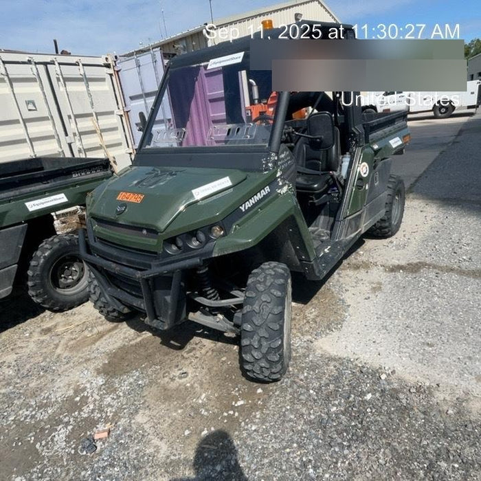 2021 Yanmar YU1000 Canopy, Steel Wheel, Poly WindShield, Beacon, Backup Alarm