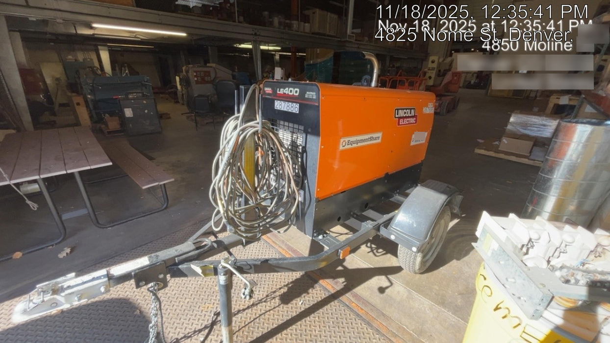 2023 Lincoln Electric LE400 Kubota V1505, Trlr, Cable Rack, Light Kit, ES Decals, T3