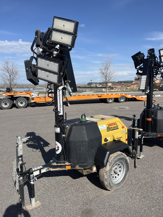 2022 Allmand NLV3GR (4) LED Light Fixture 350W, 23' Vertical Mast, 3kW Prime, Towable, ES Decals, T3