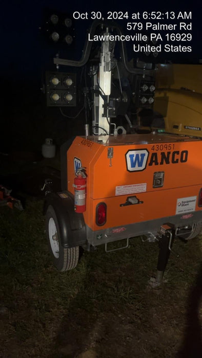 2024 Wanco WLTT-4MM4K Diesel, Deep Sea Controller, Shore Power Plug, Auto Start, (4) 350W LED Floodlights, 4kW Generator, 60 Gal Fuel Tank, 2" Ball, T3