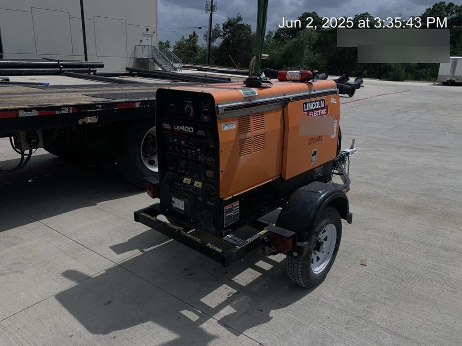 2022 Lincoln Electric LE400 Kubota V1505, Trlr, Cable Rack, Light Kit, ES Decals, T3