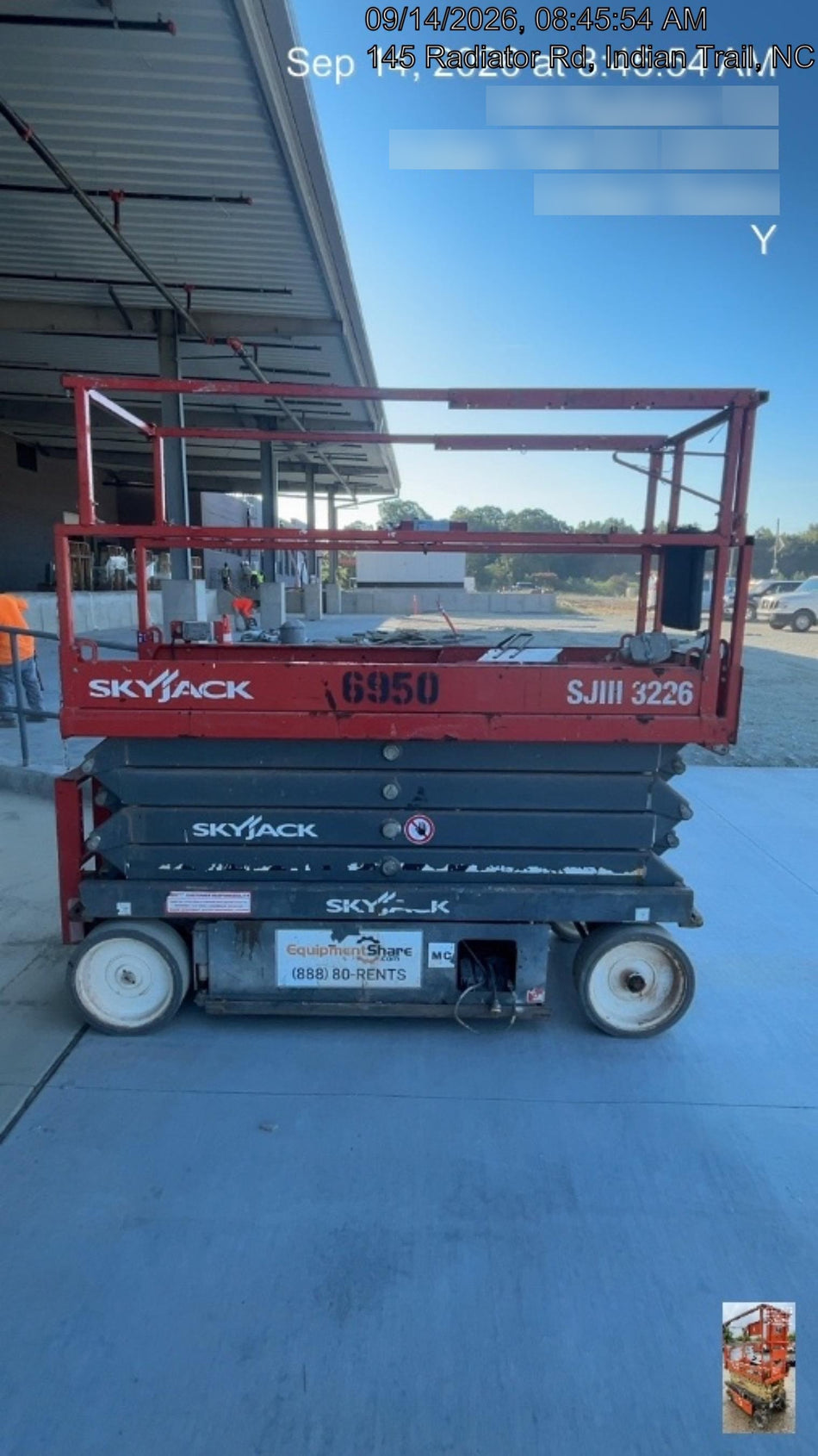 2018 Skyjack SJIII-3226 Skyjack SJIII3226 Scissor Lift w/Trojan Batteries