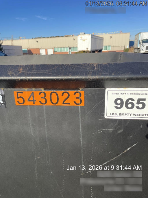 2025 STAR INDUSTRIES M-1820 - Self-Dump Hopper