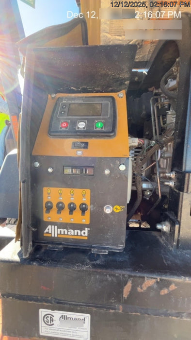 Allmand NLV3GR (4) LED Light Fixture 350W, 23' Vertical Mast, 3kW Prime, Towable, Deep Sea L401, Leveling Jacks, Yanmar T4F 5.8hp