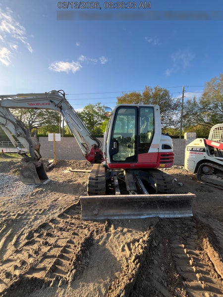 2019 Takeuchi TB290 Cab, AC, Rubber Tracks, Dozer Blade, Travel Alarm, Control Pattern Change Valve, Auxiliary Hydraulics w/18" Quick Coupler Bucket with teeth, 6.2 cu. ft. capacity/24" Quick Coupler Bucket with teeth, 8.6 cu. ft. capacity/36" Quick Coupler Bucket with teeth, 13.4 cu. ft. capacity, Quick Coupler, Hydraulic Thumb Installed