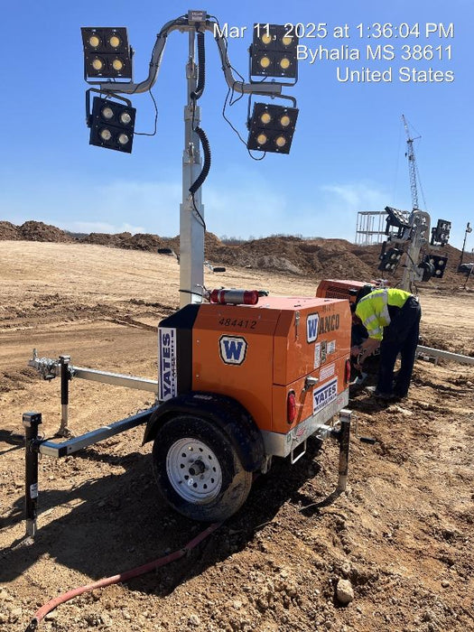 2024 Wanco WLTT-4MM4K Diesel, Mitsubishi L2E, 9.0HP @1800 rpm, Deep Sea Controller, Shore Power Plug, Auto Start, (4) 350W LED Floodlights, 4kW Generator, 60 Gal Fuel Tank, 2" Ball, T3