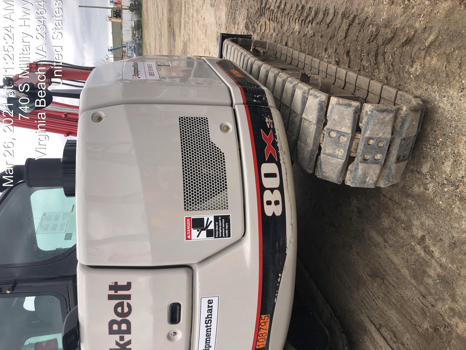 2020 Link-Belt 80X3EX 7'2" ARM, 17.7" rubber tracks, Multi function aux hydraulics