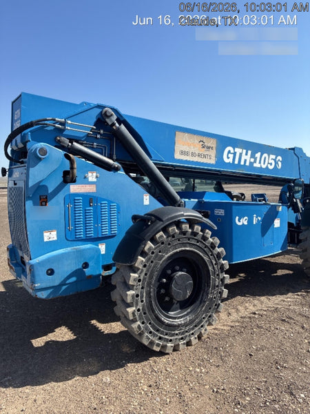 2018 Genie GTH-1056 Genie GTH-1056 w/CAB, Solid Tires, Work Lights, 60" carriage/forks, cab mesh, beacon