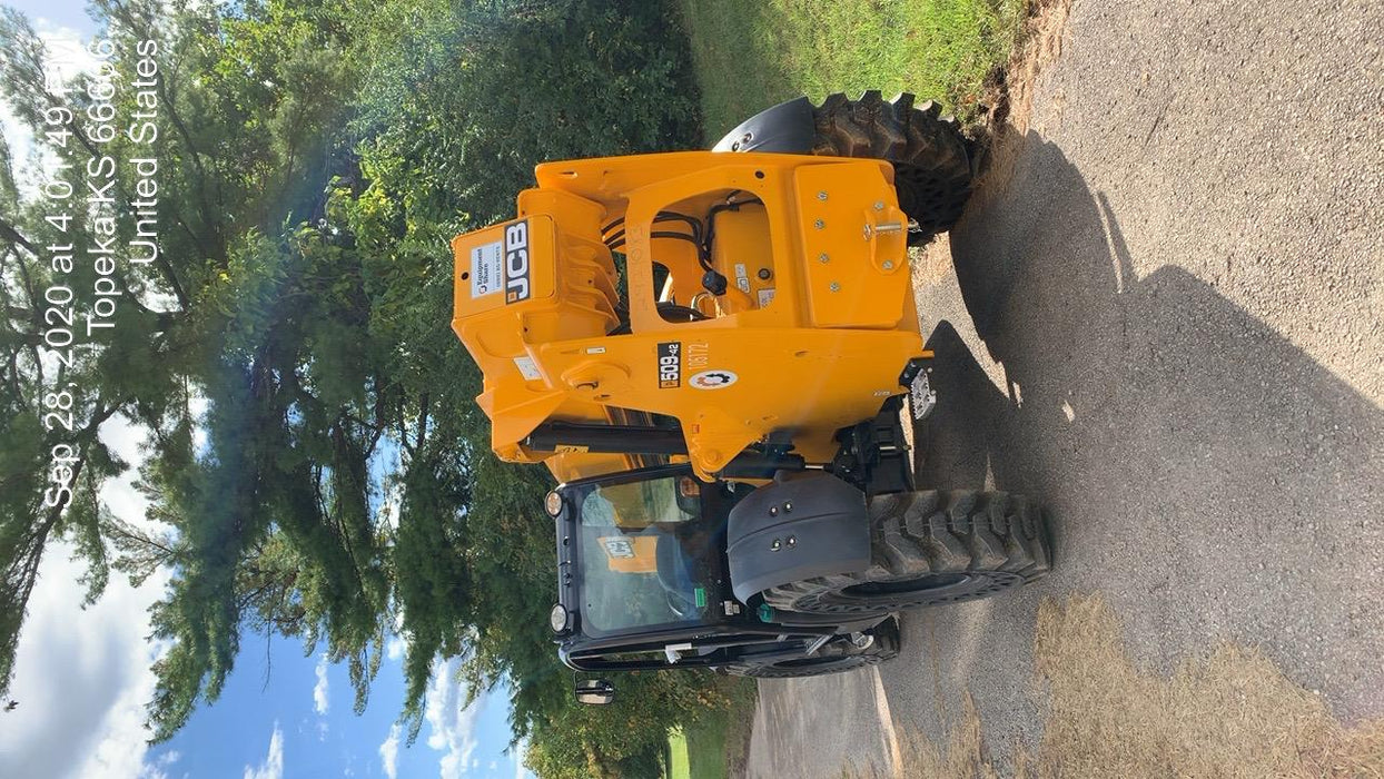 2020 JCB 509-42 Canopy, Solid Tires, Work Lights, Beacon, Aux Hydraulics, Back up Alarm, Lifting Eye, ES Decals