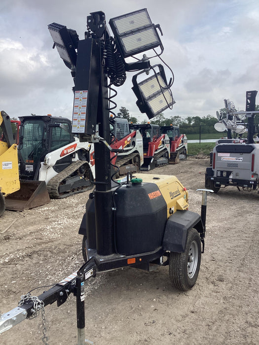 2022 Allmand NLV3GR (4) LED Light Fixture 350W, 23' Vertical Mast, 3kW Prime, Towable, ES Decals, T3