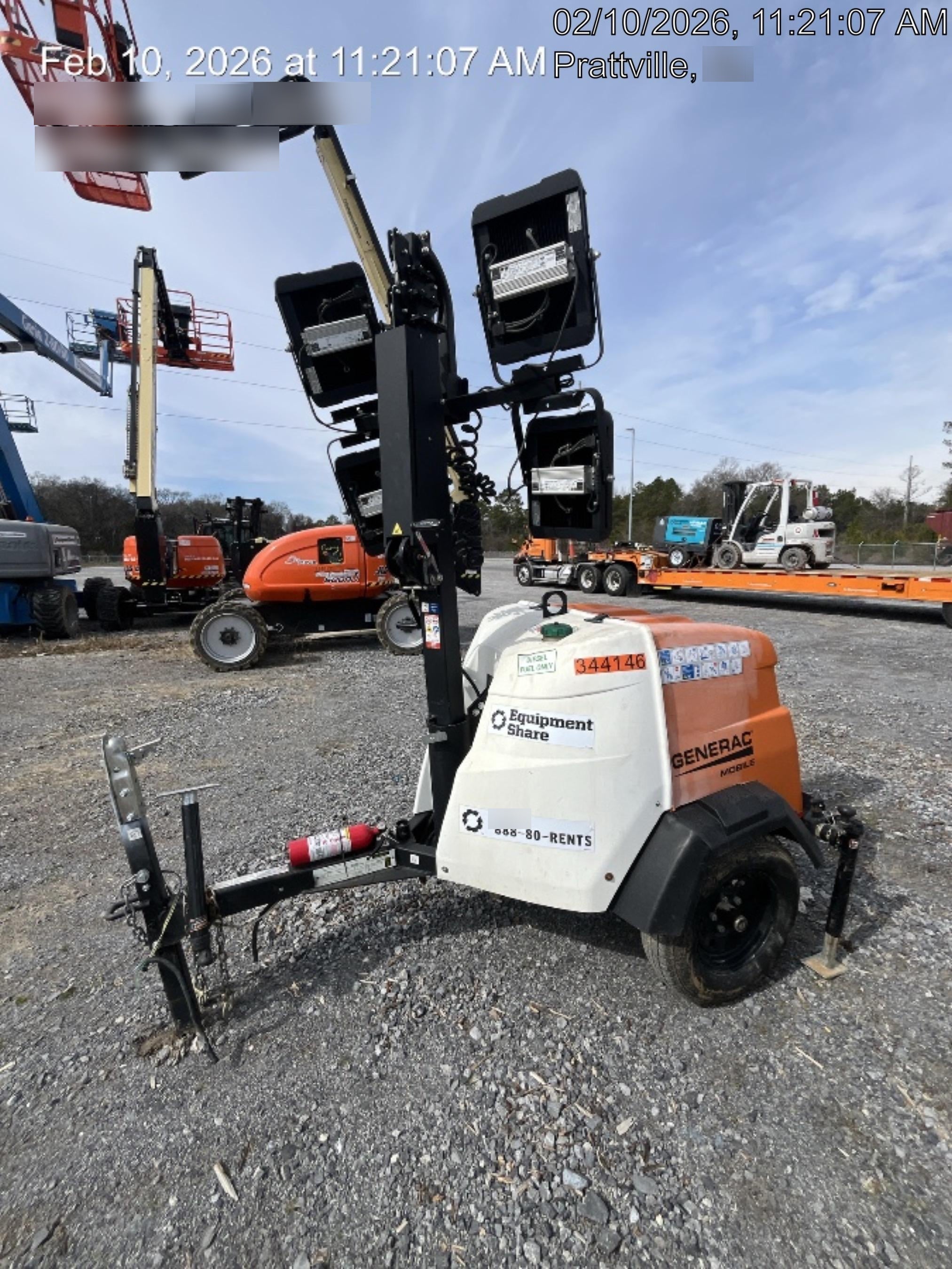 2023 Generac MLT2 Diesel, Flex Switch 120V Input, Powerzone Controller, (4) 320W LED Lights, 4kW Generator, 39.9 Gal Fuel Tank, 2" Ball, T3
