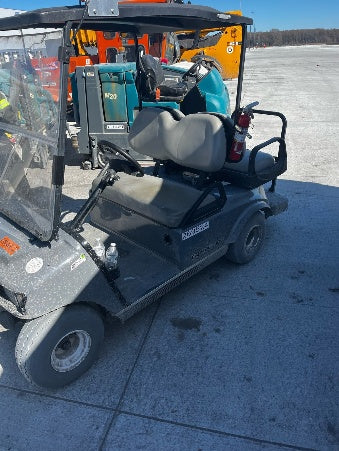 2022 Club Car CA100E Canopy, Fold down Windshield, Beacon, Back up Alarm, All-Trail Trials, HD 8 V Batteries, Trailer Hitch and Ball