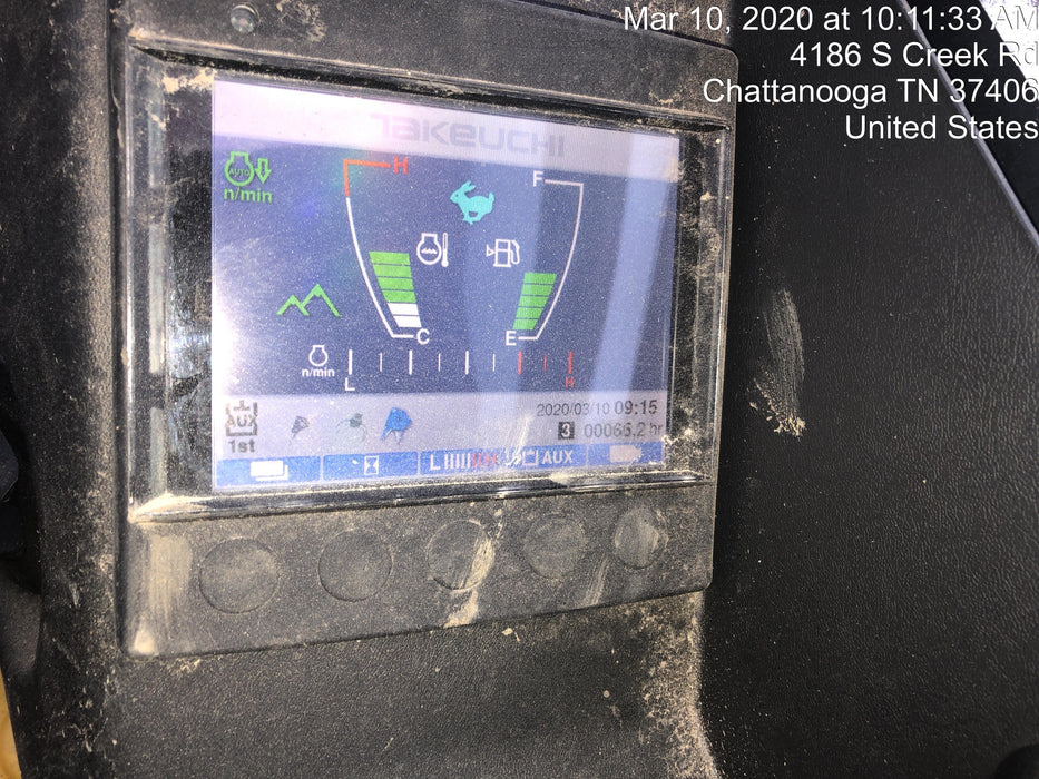 2019 Takeuchi TB290 Cab, AC, Rubber Tracks, Dozer Blade, Travel Alarm, Control Pattern Change Valve, Auxiliary Hydraulics w/18" Quick Coupler Bucket with teeth, 6.2 cu. ft. capacity/24" Quick Coupler Bucket with teeth, 8.6 cu. ft. capacity/36" Quick Coupler Bucket with teeth, 13.4 cu. ft. capacity, Quick Coupler, Hydraulic Thumb Installed