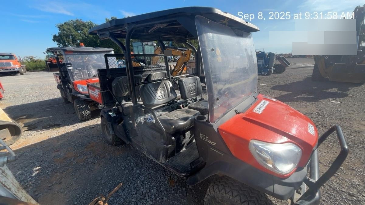 2022 Kubota RTV-X1140W-H Plastic Canopy, Windshield Acrylic Clear, LED Strobe Light, Wire Harness Kit, Back up Alarm