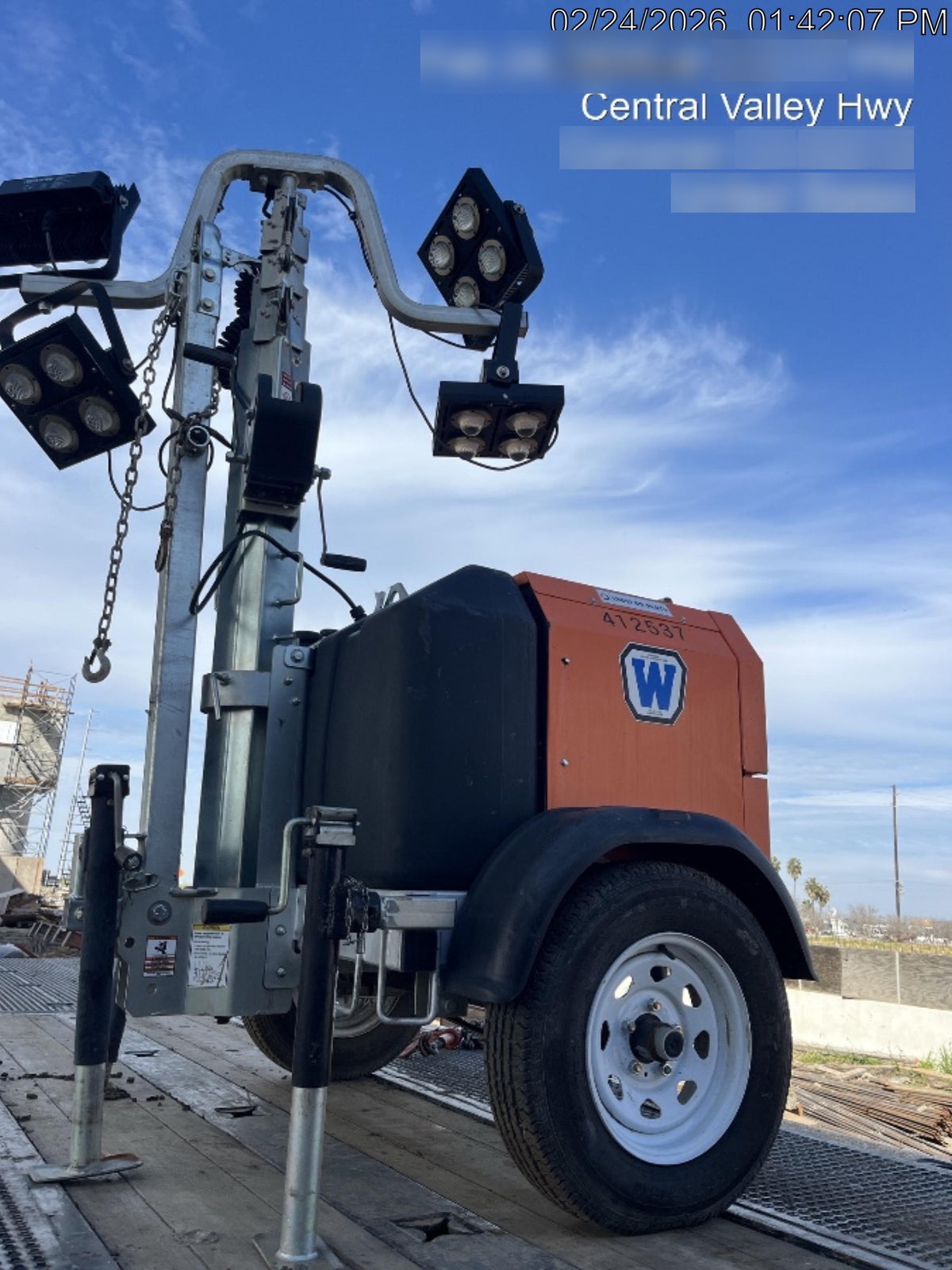 2024 Wanco WLTT-4MM4K Diesel, Deep Sea Controller, Shore Power Plug, Auto Start, (4) 350W LED Floodlights, 4kW Generator, 60 Gal Fuel Tank, 2" Ball, T3