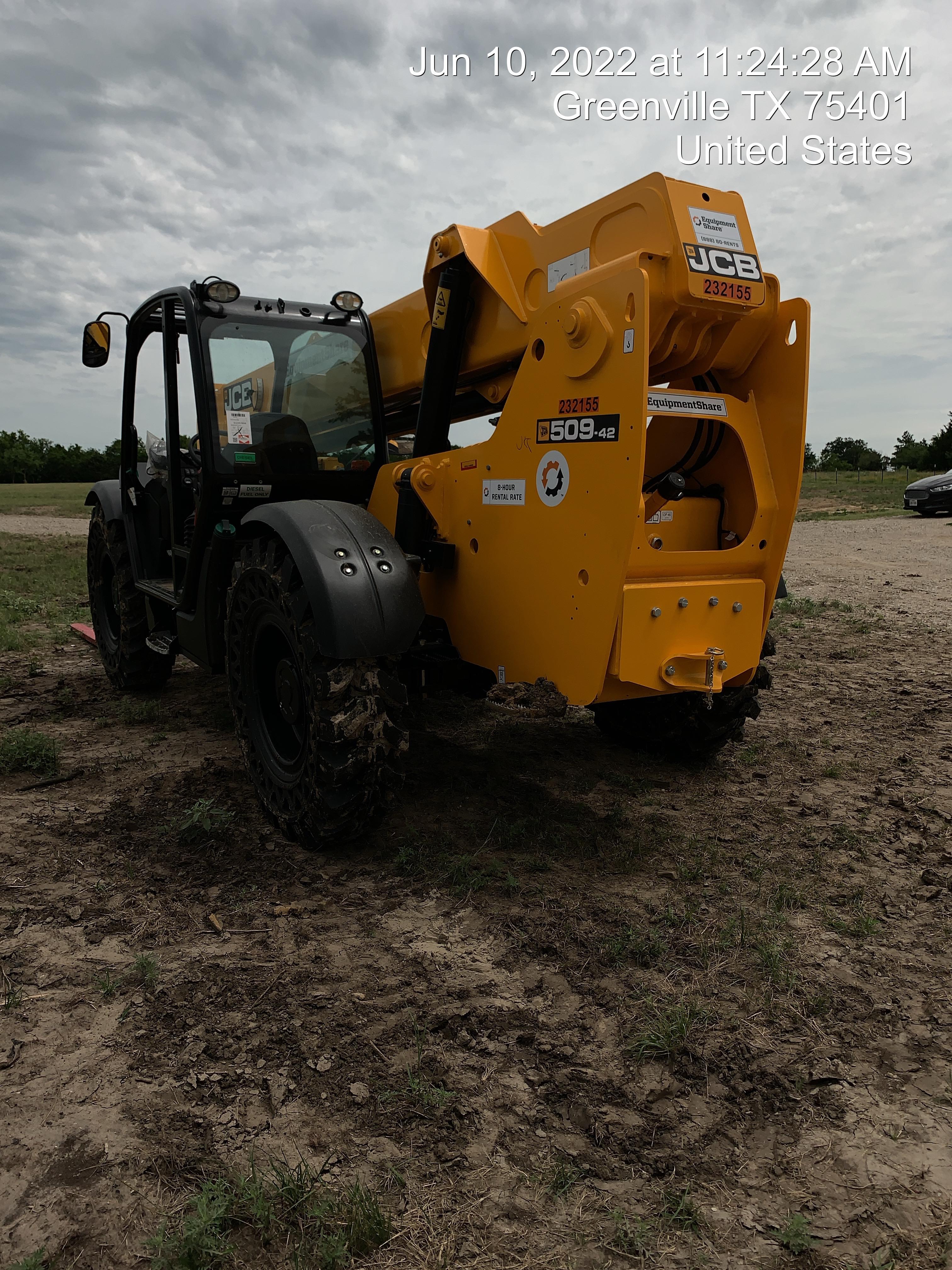 2022 JCB 509-42 74Hp Dsl, Canopy, Sld Tires, LED WL, Bcn, L Hook, EST