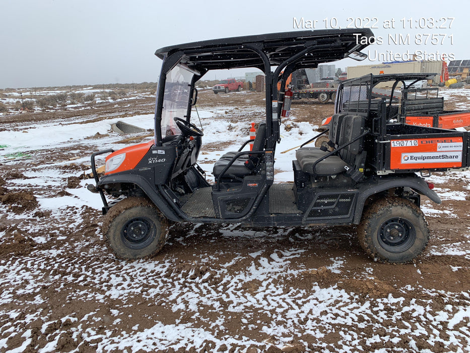 2022 Kubota RTV-X1140W-H Plastic Canopy, Windshield Acrylic Clear, LED Strobe Light, Wire Harness Kit, Back up Alarm