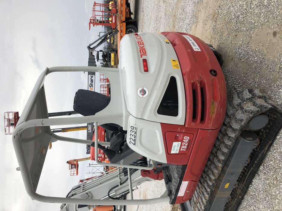 2019 Takeuchi TB240 Takeuchi TB240 Canopy w/Rubber Tracks, Auxiliary Hydraulics, Manual QC, Hydraulic Thumb, 12/18/24" Buckets