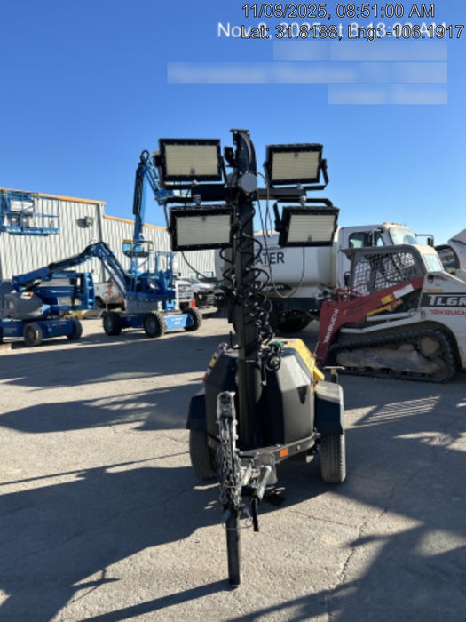 2022 Allmand NLV3GR (4) LED Light Fixture 350W, 23' Vertical Mast, 3kW Prime, Towable, ES Decals, T3