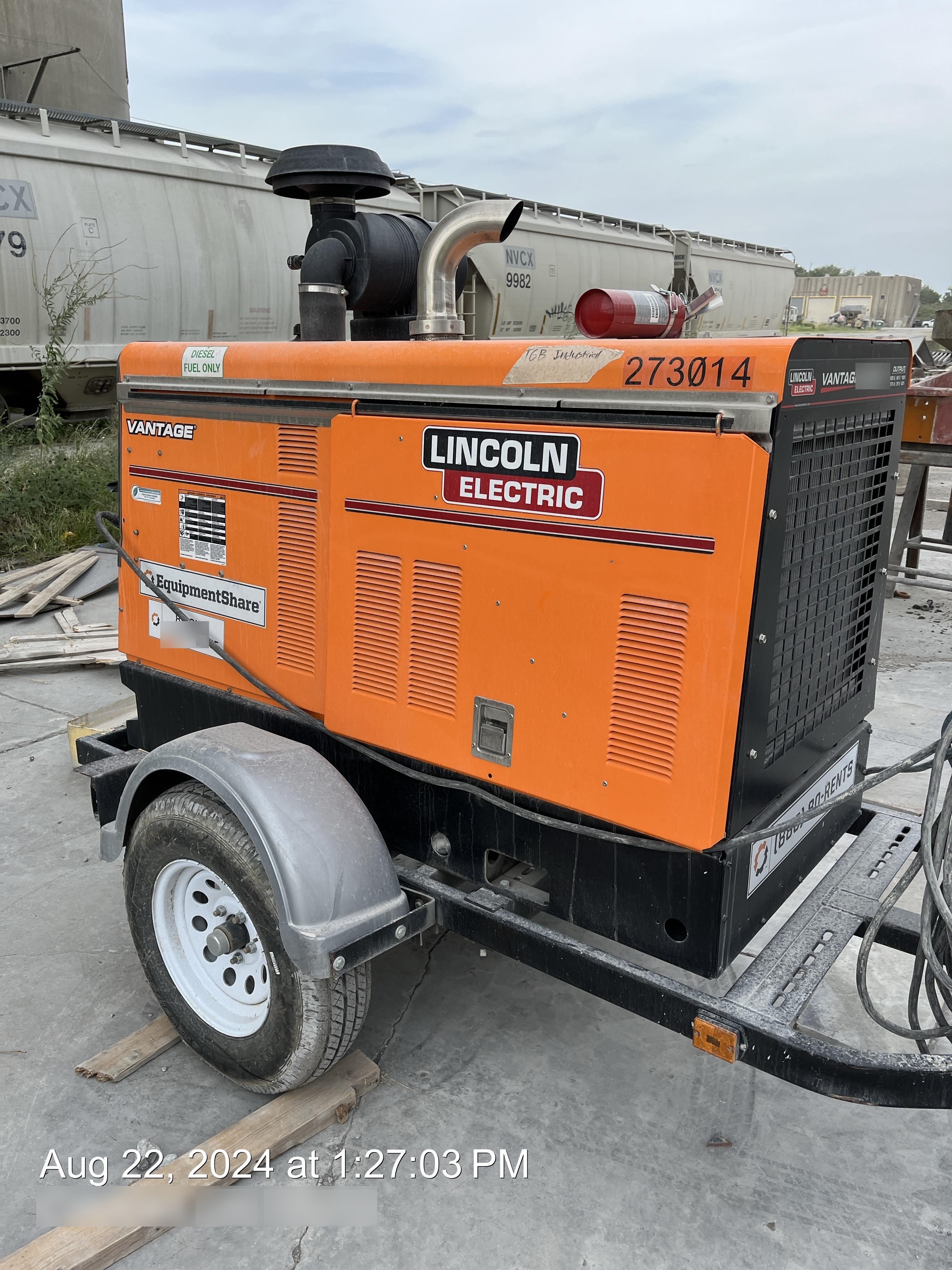 2022 Lincoln Electric Vantage 549X Crosslink Technology, Trailer Mounted, ES Decals, T3