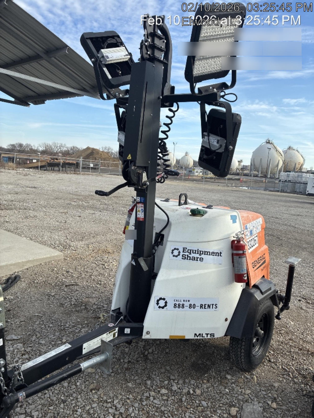 2023 Generac MLT2 Diesel, Flex Switch 120V Input, Powerzone Controller, (4) 320W LED Lights, 4kW Generator, 39.9 Gal Fuel Tank, 2" Ball, T3