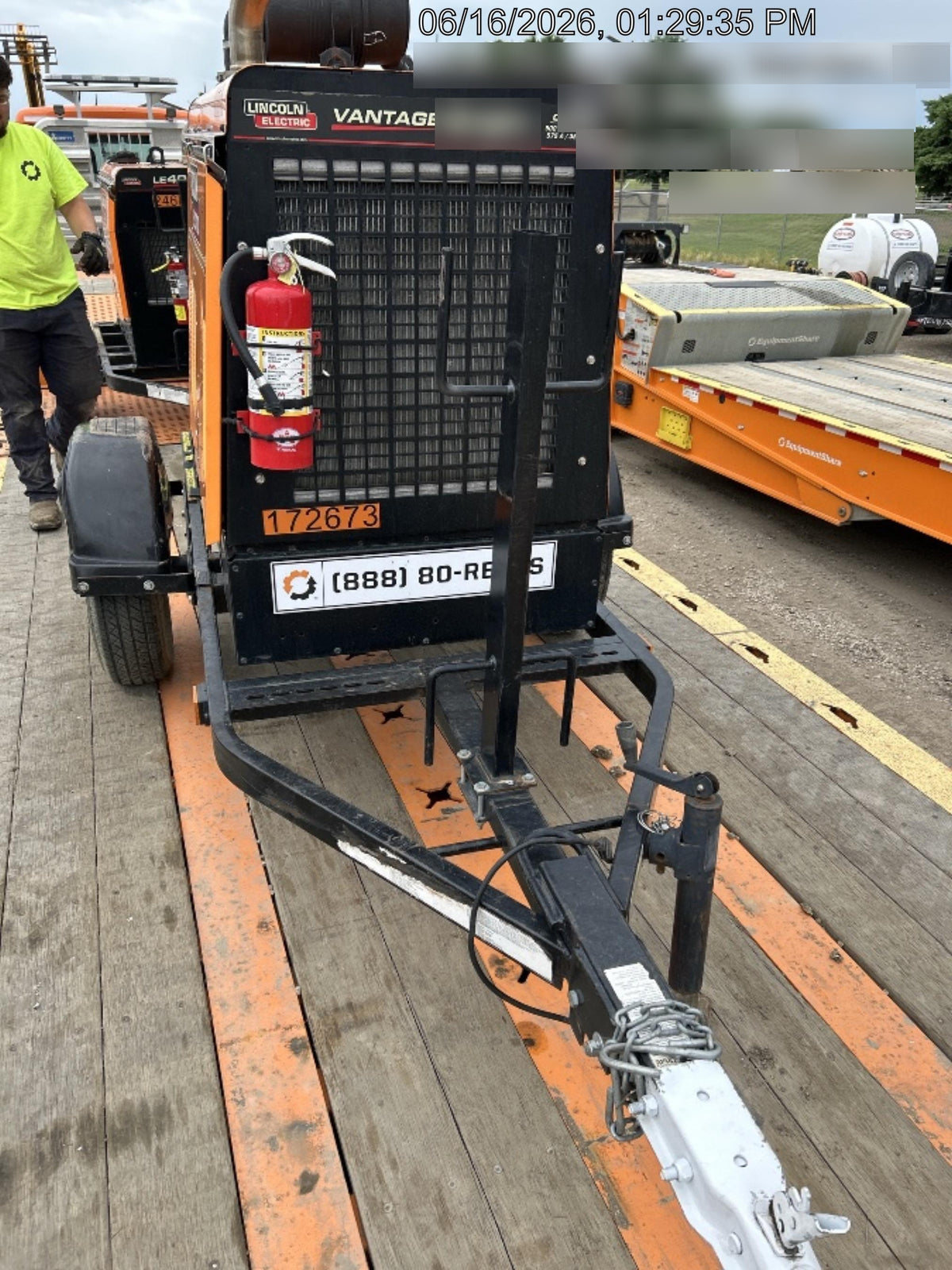 2021 Lincoln Electric Vantage 549X Ready Pak 3, ORANGE (includes trailer, cable rack, fender light kit)