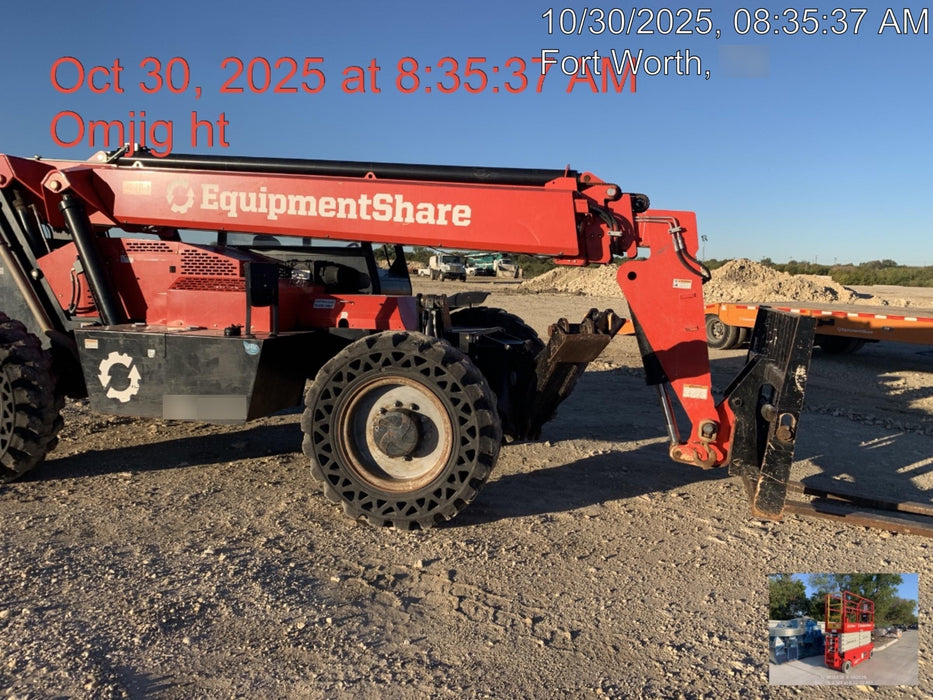 2019 Manitou MTA10055 Canopy, 120 HP, Solid Tires, Work Lights, Lift Hook, Auxiliary Hydraulics 66" Carriage and 60" Forks