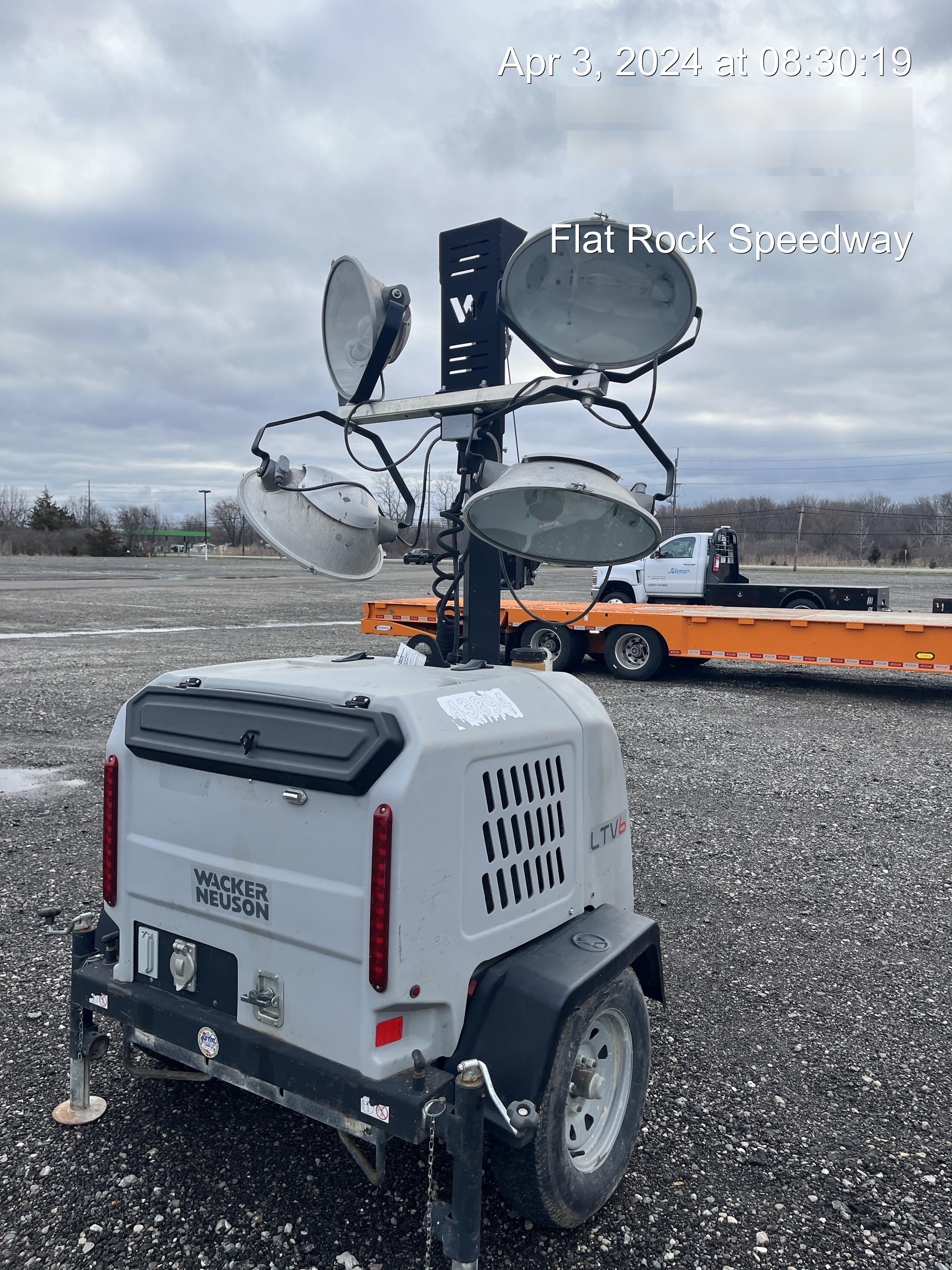 2019 Wacker Neuson LTV6L-MH Wacker Neuson LTV6L Mobile Light Tower w/Fuel Level Sensor Installed