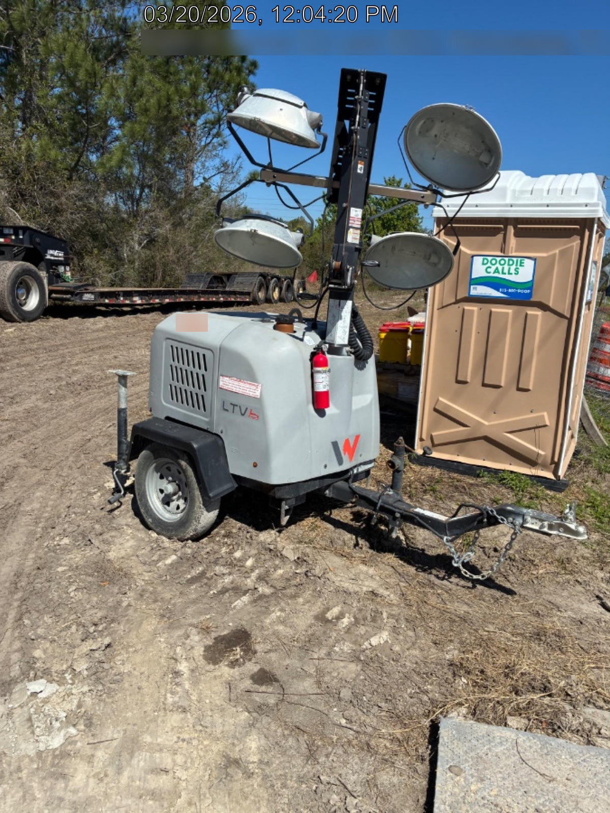 2019 Wacker Neuson LTV6L-MH Wacker Neuson LTV6L Mobile Light Tower w/Fuel Level Sensor Installed