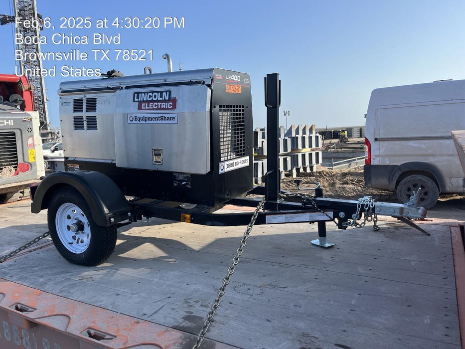 2025 Lincoln Electric LE400 Diesel, Kubota V1505, 22 HP, Trlr, Cable Rack, Light Kit, ES Decals, T3