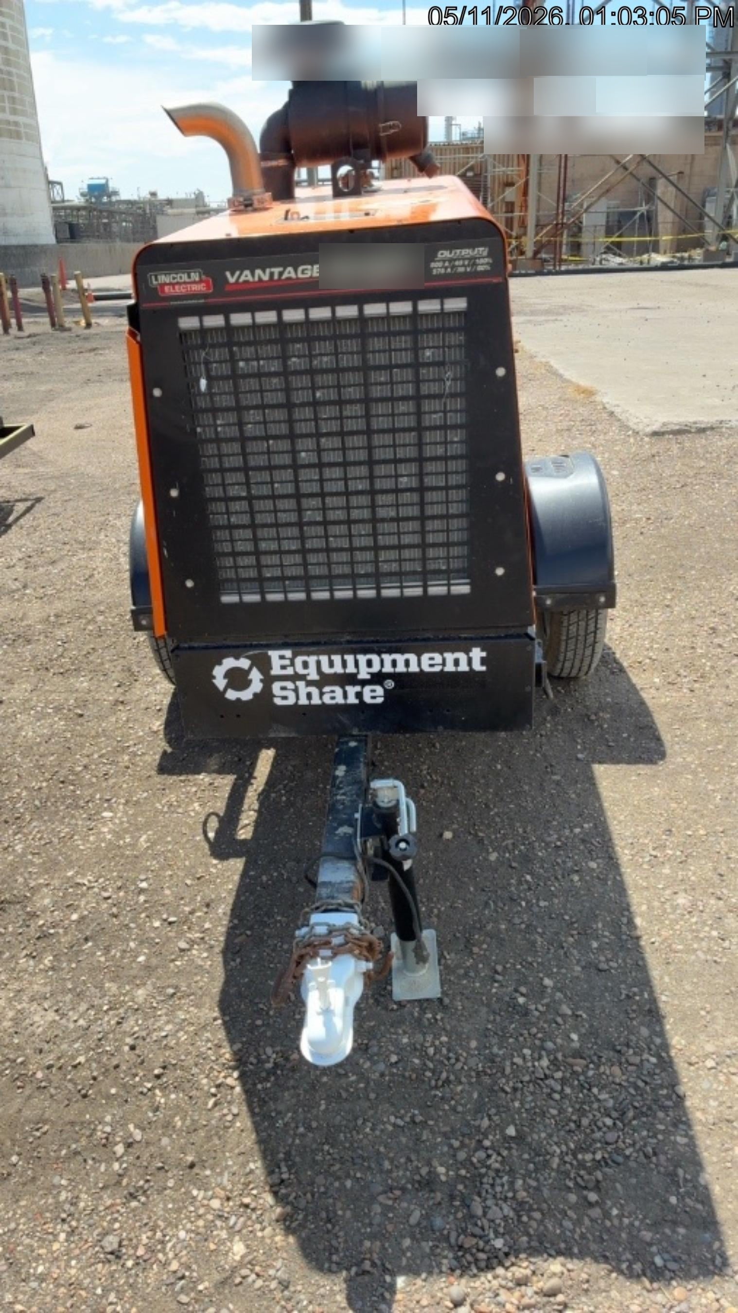 2021 Lincoln Electric Vantage 549X Ready Pak 3, ORANGE (includes trailer, cable rack, fender light kit)