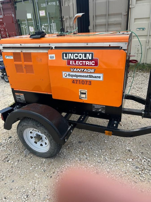 2024 Lincoln Electric Vantage 322 Welder Ready-Pak 3, Two wheel trailer, Fender and Light kit, Cable Rack, Orange