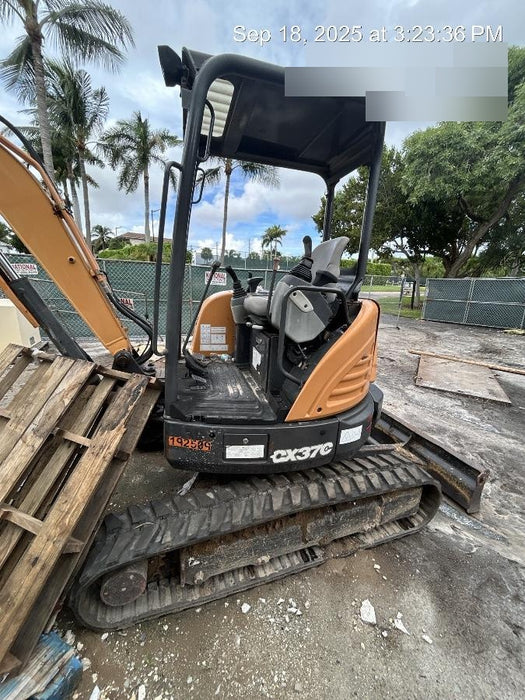 2018 Case CX37C ROPS, LONG ARM, RUBBER TRACKS, AUX HYD