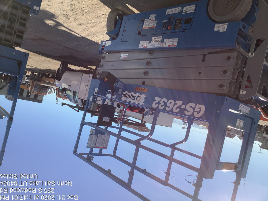 2020 Genie GS-2632 Solid NM Tires, Folding Rails with Half-Height Swing Gate, Beacon