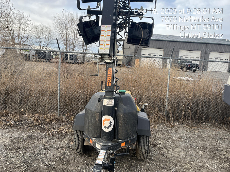 2022 Allmand NLV3GR (4) LED Light Fixture 350W, 23' Vertical Mast, 3kW Prime, Towable, ES Decals, T3