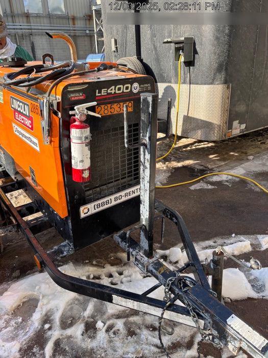 2022 Lincoln Electric LE400 Kubota V1505, Trlr, Cable Rack, Light Kit, ES Decals, T3