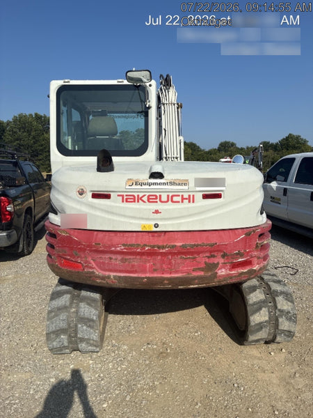 2019 Takeuchi TB290 Cab/Heat/AC Rubber tracks, Dozer blade, Travel alarm, Auxiliary hydraulics w/Manual QC, Hydraulic thumb, 18", 24", and 36" Buckets