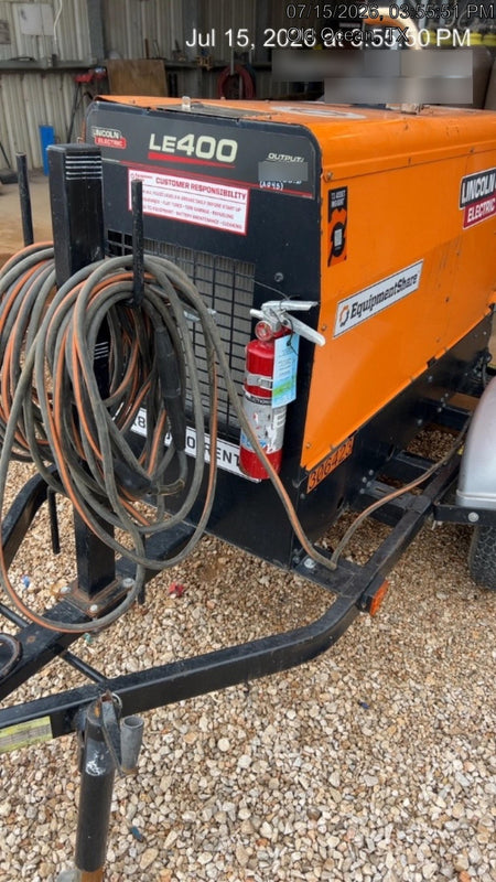 2023 Lincoln Electric LE400 Kubota V1505, Trlr, Cable Rack, Light Kit, ES Decals, T3