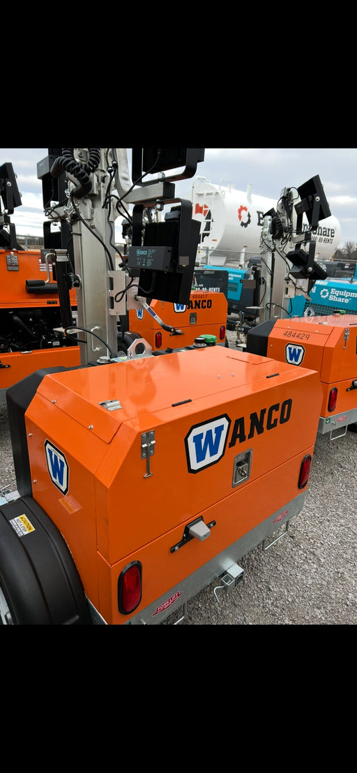 2025 Wanco WLTT-4MM4K Diesel, Mitsubishi L2E, 9.0HP @1800 rpm, Deep Sea Controller, Shore Power Plug, Auto Start, (4) 350W LED Floodlights, 4kW Generator, 60 Gal Fuel Tank, 2" Ball, T3