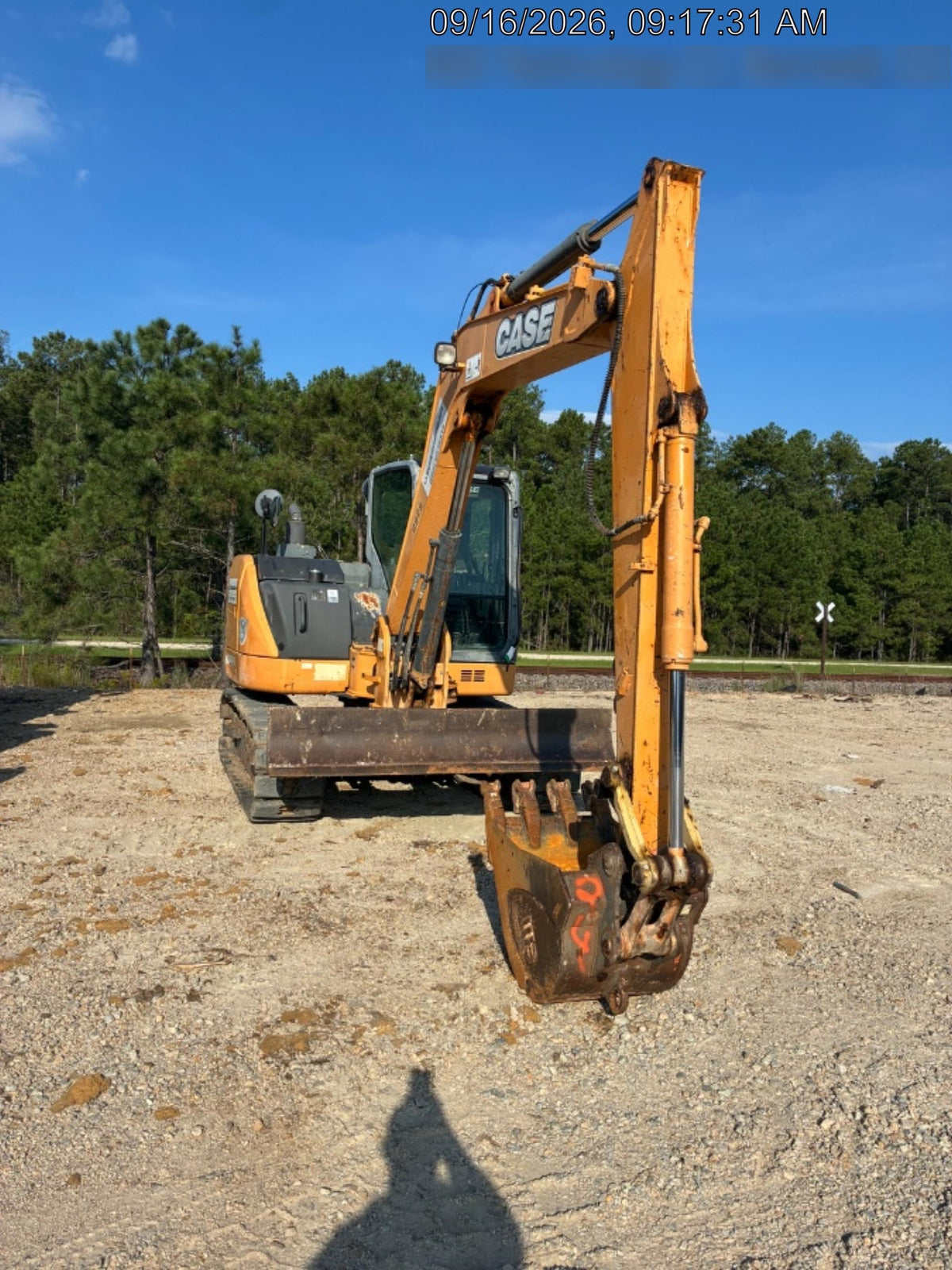 2015 Case CX80C CLOSED CAB, A/C, RUBBER TRACKS PADS, 7'-2" ARM