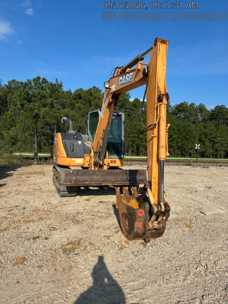 2015 Case CX80C CLOSED CAB, A/C, RUBBER TRACKS PADS, 7'-2" ARM