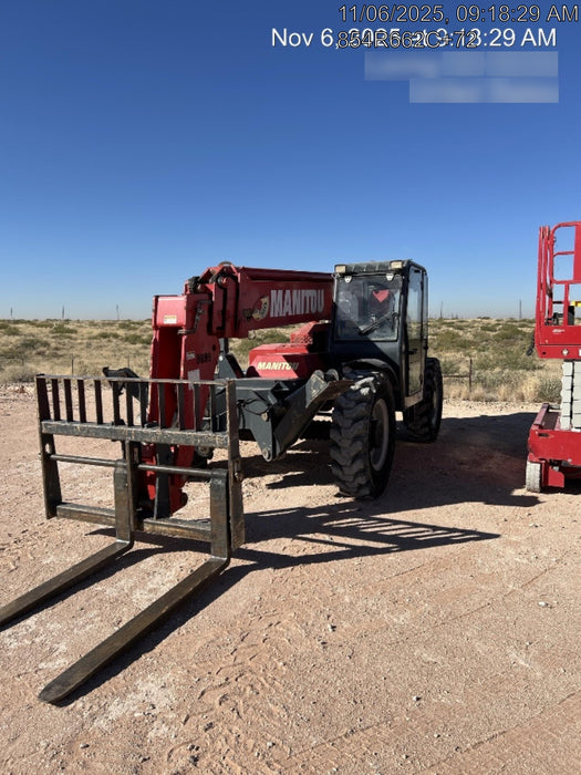 2018 Manitou MTA10055 Manitou MTA 10055 (open ROPS) w/Cab/Heat/AC, Work Lights/Strobe, Aux Hyd, Solid Tires, Lift Hook, 66" Carriage, 60" Forks