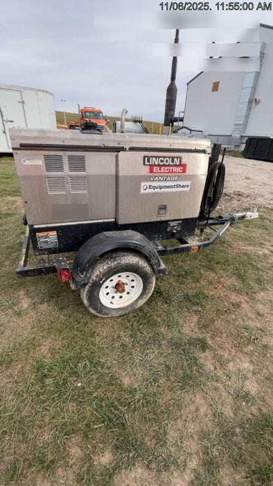 2019 Lincoln Electric Vantage 322 Ready-Pak 3, Two Wheel Trailer, Fender and Light Kit, Cable Rack